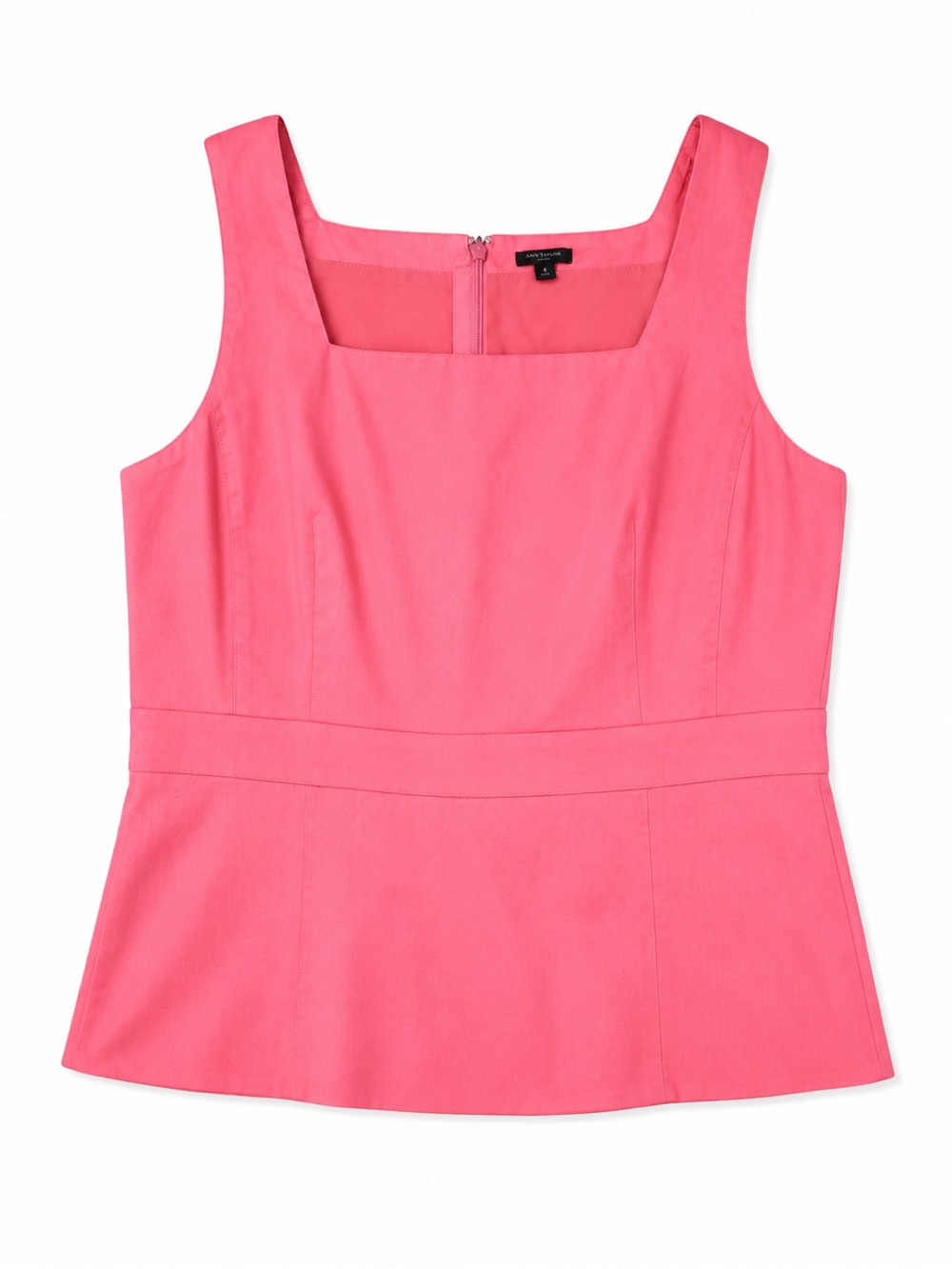 Ann Taylor Pink Square-Neck Sleeveless Shell Size 14P